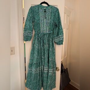 Darlington Isle Floral Green Maxi Dress